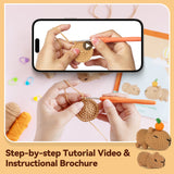 Doll Capybara Handmade Diy Knitting Crochet Kit Material Package