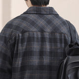 Мужская свободная куртка-рубашка с длинными рукавами на осень и зиму, универсальный топ с защитой от пятен