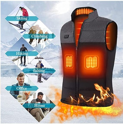 Men's Casual Vest Charging Heating USB Interface Intelligent Constant Temperature Men's Casual Vest Charging Heating USB Interface Intelligent Constant Temperature