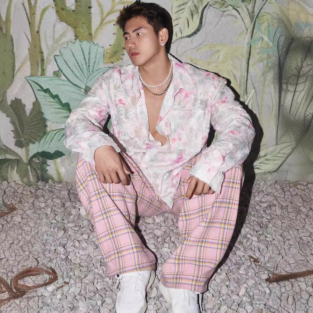 Spring And Summer American Three-dimensional Floral Shirt Niche Design Floral Long Sleeve Shirt Spring And Summer American Three-dimensional Floral Shirt Niche Design Floral Long Sleeve Shirt