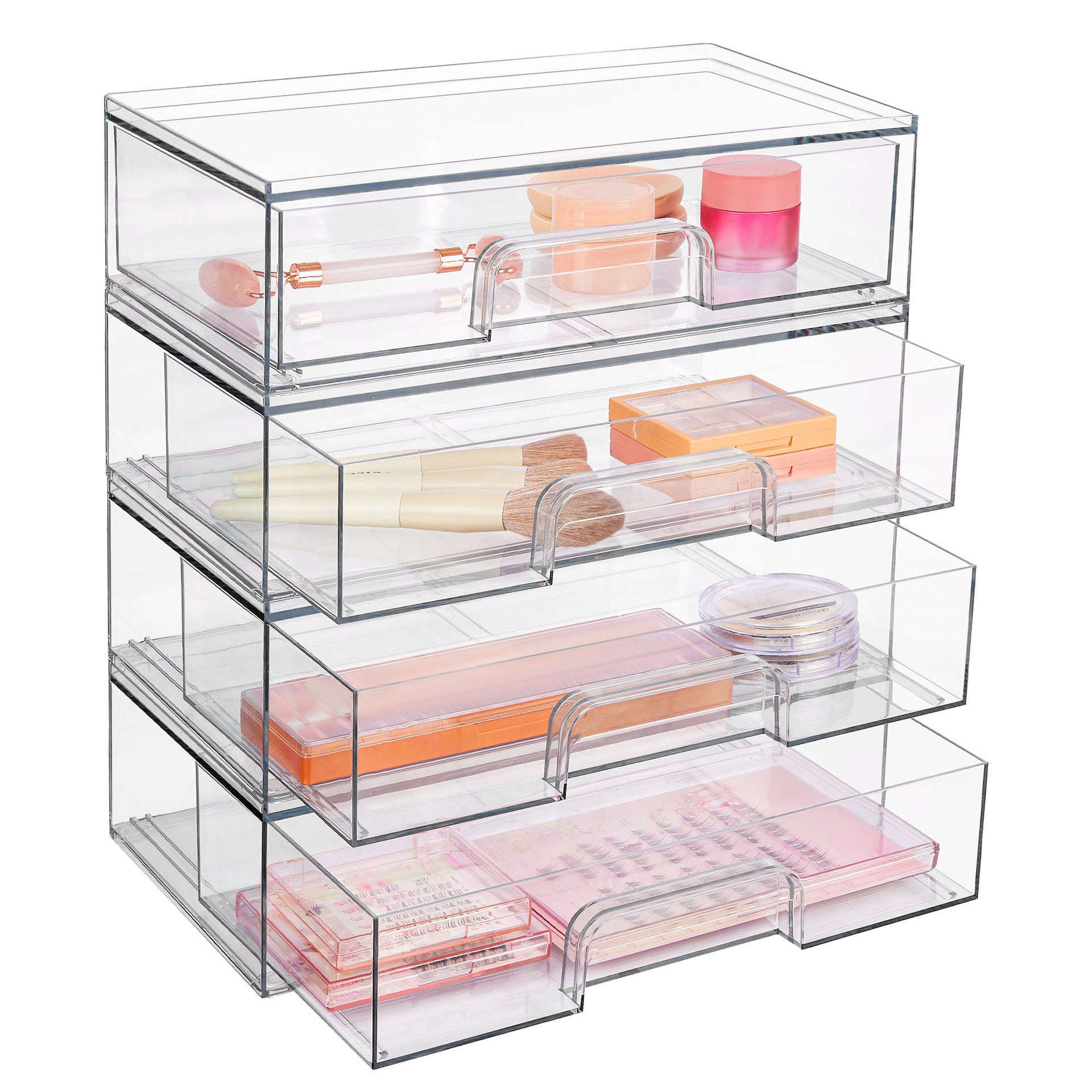 12.1in 30.7cm W Clear Stackable Storage Drawers,2 Pack Acrylic Plastic Organizers Bins For Makeup Palettes, Cosmetics, And Beauty Supplies,Ideal For Vanity, Bathroom,Cabinet,Desk Organization 12.1in 30.7cm W Clear Stackable Storage Drawers,2 Pack Acrylic Plastic Organizers Bins For Makeup Palettes, Cosmetics, And Beauty Supplies,Ideal For Vanity, Bathroom,Cabinet,Desk Organization