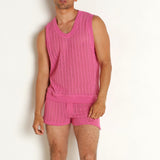 Individual Casual I-shaped Vest Shorts Men's Suit