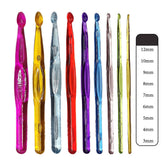 Knitting Tools Sweater Needle Plastic Color Crochet 15CM Set Of 9 OPP Bag Set Crochet Hook