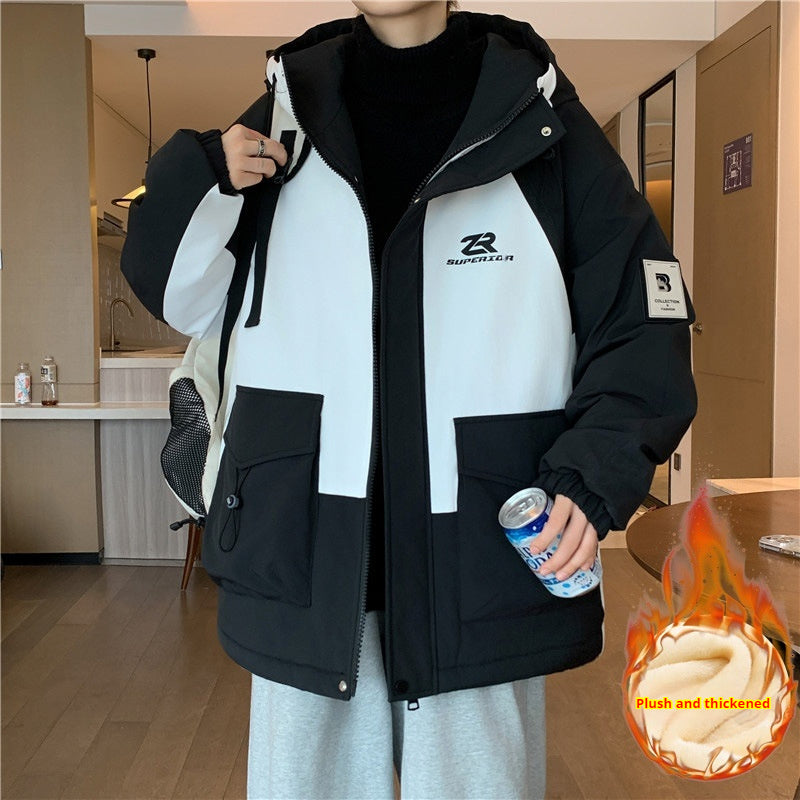 Писарбачаи ғафси матои зимистона Либоси гарми корӣ Куртаи куртаи пахтагии кулоҳпӯш Писарбачаи ғафси матои зимистона Либоси гарми корӣ Куртаи куртаи пахтагии кулоҳпӯш