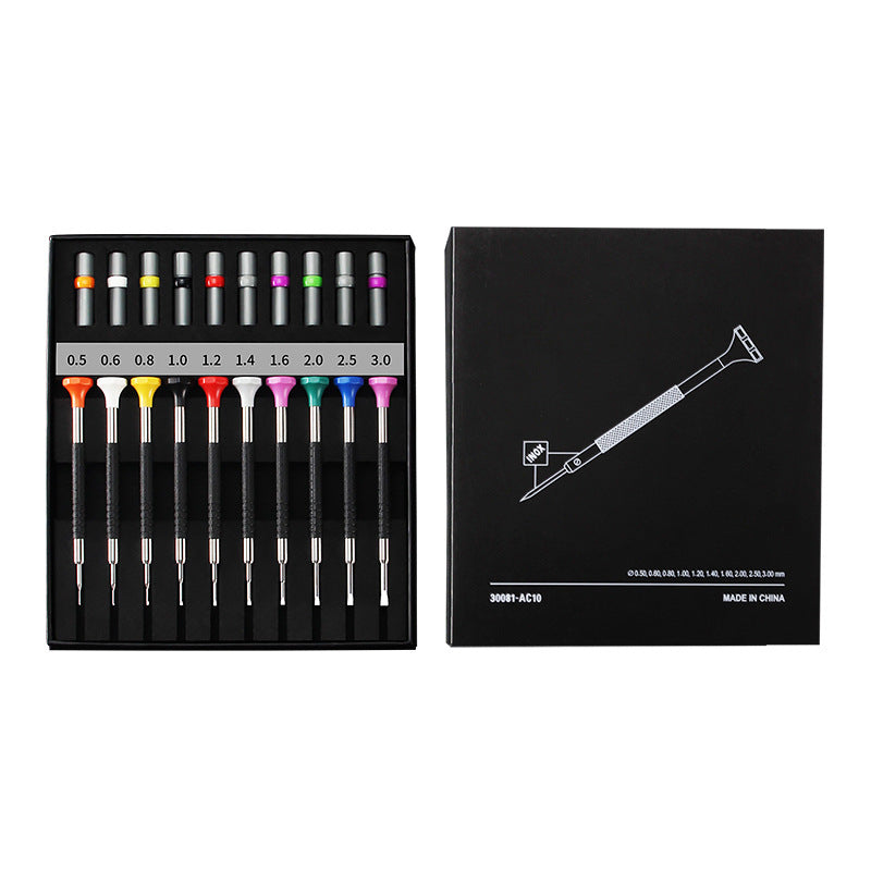 Repair Watch Hardware Tools Repair Watch Glasses Precision Cross And Straight Manual Screwdriver 10-piece Screwdriver Repair Watch Hardware Tools Repair Watch Glasses Precision Cross And Straight Manual Screwdriver 10-piece Screwdriver