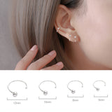 999 Sterling Silver Earrings Stud Earrings Female Cold Style Trendy Ear Bone Stud