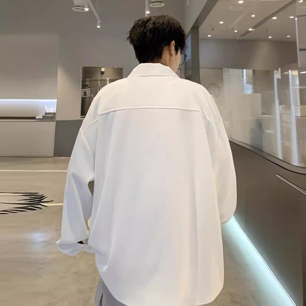 Bamboo Embroidered Long-sleeved Shirt Men's Hanfu Chinese Frog Tang Suit Robe Shirt Coat Bamboo Embroidered Long-sleeved Shirt Men's Hanfu Chinese Frog Tang Suit Robe Shirt Coat