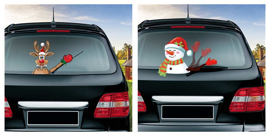 Popular Santa Claus wiper sticker can remove the car rear windshield wiper Sticker Car Stickers Popular Santa Claus wiper sticker can remove the car rear windshield wiper Sticker Car Stickers