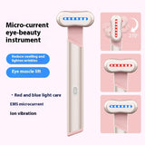 4 Colors Electric Eye Massager Red Blue Light Massage Eye Beautification Instrument Therapeutic Warmth Face Massage