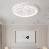 Cream Ceiling Carved Design Ceiling Lamp