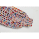 Knitting Needle Hand Crochet Colorized Sweater Women's V-neck