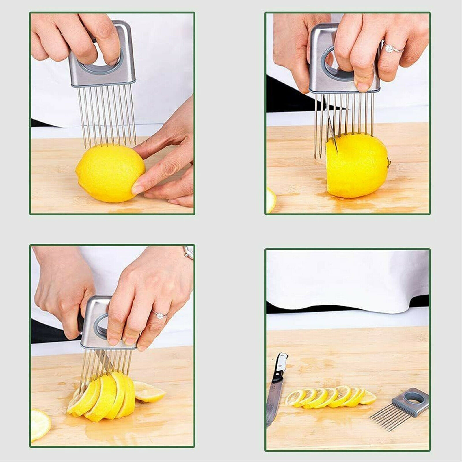 Onion Holder Slicer Vegetable tools Tomato Cutter Stainless Steel Kitchen Gadget Onion Holder Slicer Vegetable tools Tomato Cutter Stainless Steel Kitchen Gadget