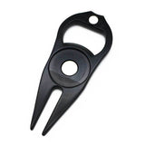Golf Putting Green Fork Metal Ball Yoke Bottle Opener Ball Marking Turf Tool Gift Black Green