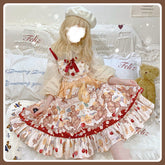 Homemade Lolita Honey Disappearing Event Lolita Suspender Dress