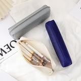 Simple Portable Stationery Case Monochrome Zipper Oxford Cloth Stationery Box