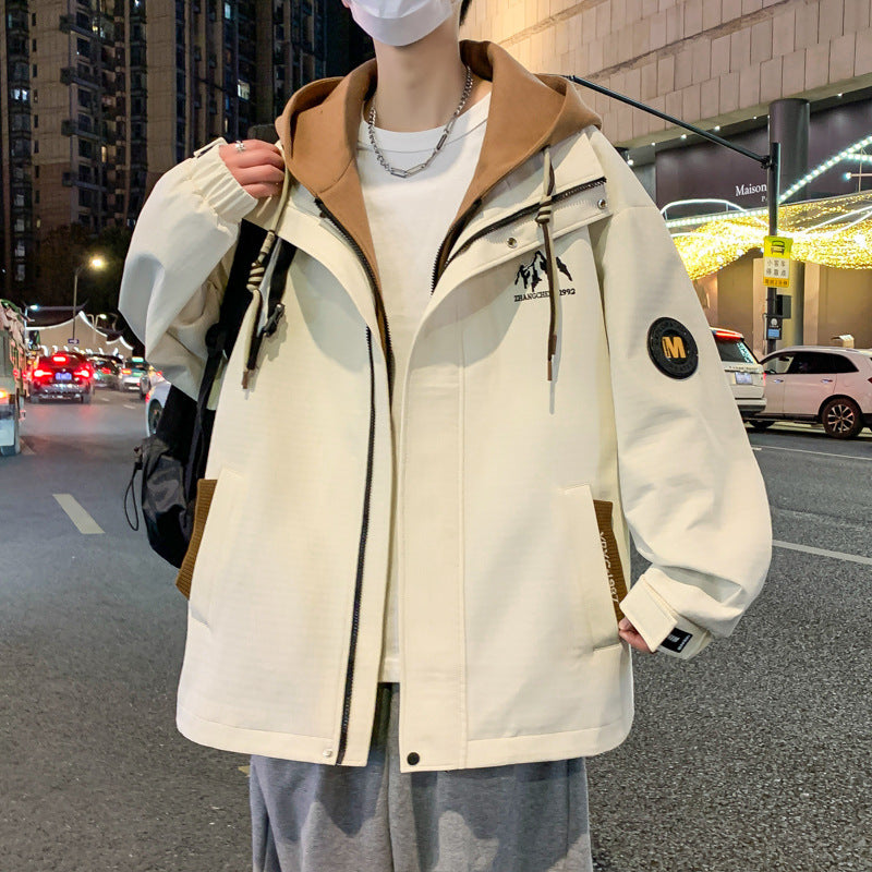 Куртаи навраси писарбачаҳои қалбакӣ ду дона либоси тирамоҳӣ ва зимистонаи шамол тобовар