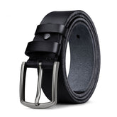 Men's First Layer Leather Alloy Buckle Belt