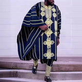 African Ethnic Print Casual Men's Three-piece Suit