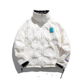 Men's down jacket fashion hip-hop pleated loose lightweight insulated
