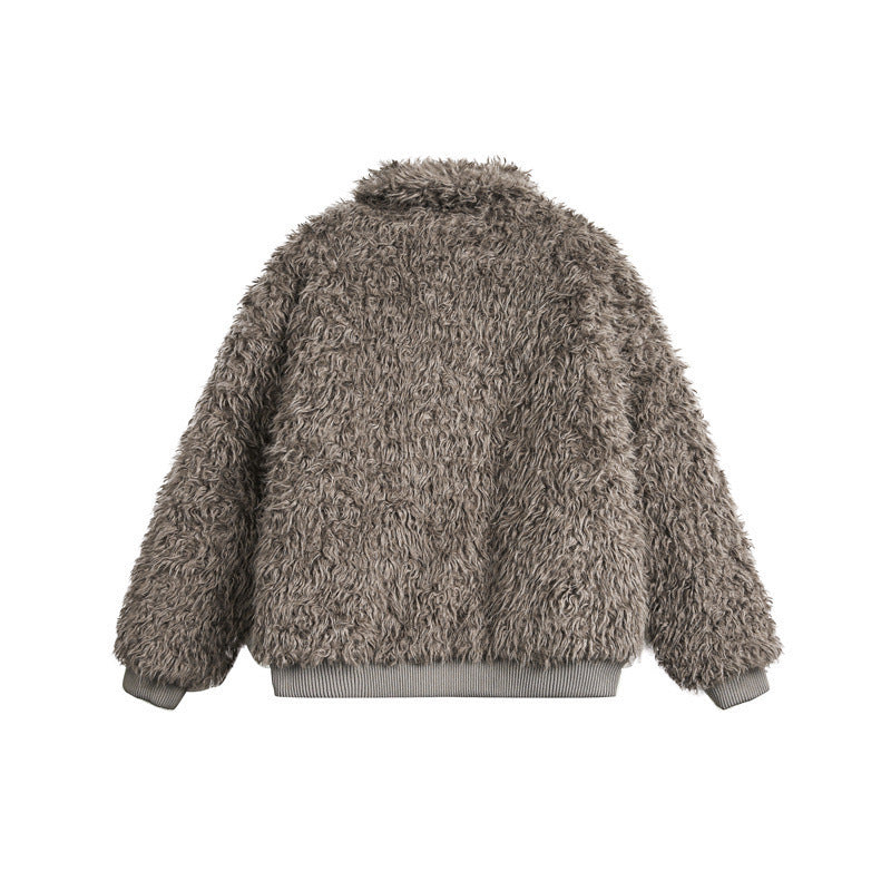 High Quality Plush Cotton Lining Thick Lapel Cotton Lining Couple Coat High Quality Plush Cotton Lining Thick Lapel Cotton Lining Couple Coat