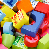 Traffic wooden building blocks educational toys