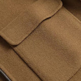 Мужское пальто утолщенное двухстороннее шерстяное повседневное шерстяное пальто с лацканами