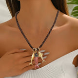 Fashion Retro Fish Necklace All-match Hand-woven