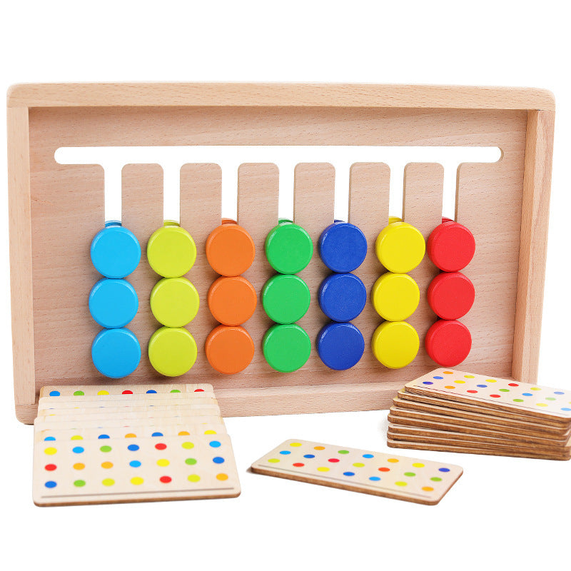 Wooden Seven-color Early Childhood Games Logic Thinking Educational Toys Wooden Seven-color Early Childhood Games Logic Thinking Educational Toys