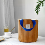 Canvas Bag Small Round Bag Female Drawstring Bag Mommy Bag Messenger Bag
