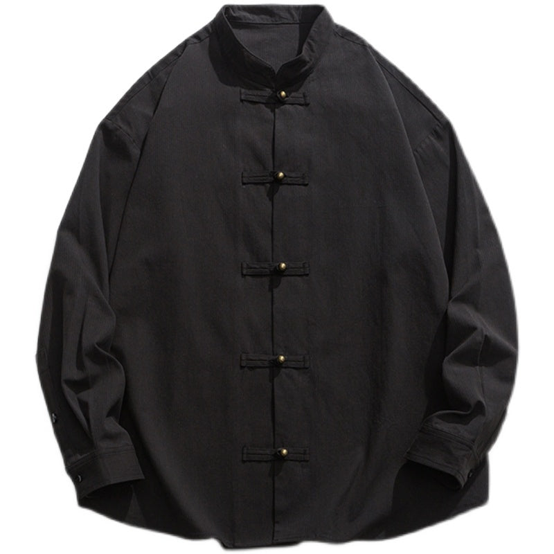 Frog Tang Suit Coat Spring Retro Stand-up Collar Chinese Tunic Suit Top Frog Tang Suit Coat Spring Retro Stand-up Collar Chinese Tunic Suit Top