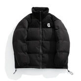Men's Winter Corduroy Coat with Embroidery and Cotton Lining