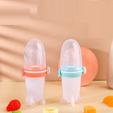 Squeeze Feeding Silicone Baby Solid Food Tools Bowl Milk Bottle