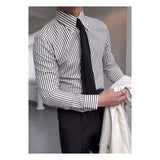 Весенняя мужская рубашка из сирсакера