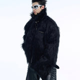 Mink coat with thick plush top