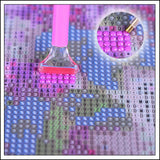 Round Diamond Embroidery Flag Needlework Cross Stitch Round Resin