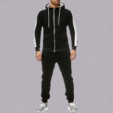 Men's color matching splicing casual suit