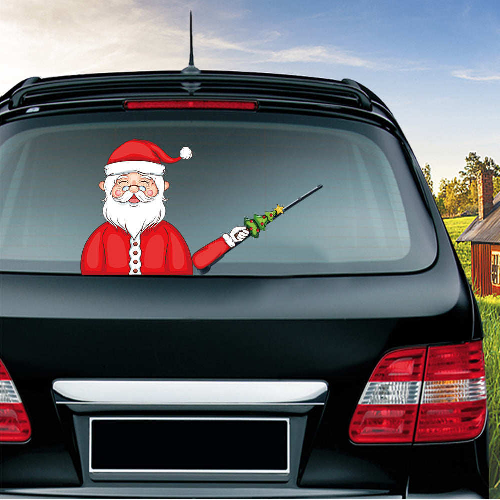 Popular Santa Claus wiper sticker can remove the car rear windshield wiper Sticker Car Stickers Popular Santa Claus wiper sticker can remove the car rear windshield wiper Sticker Car Stickers