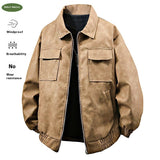 3D стерео американская ретро хип-хоп куртка из искусственной кожи с воротником-поло