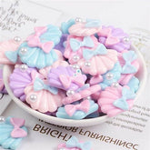 10Pcs Flatback Resin Shell Resin Cabochon For Scrapbooking