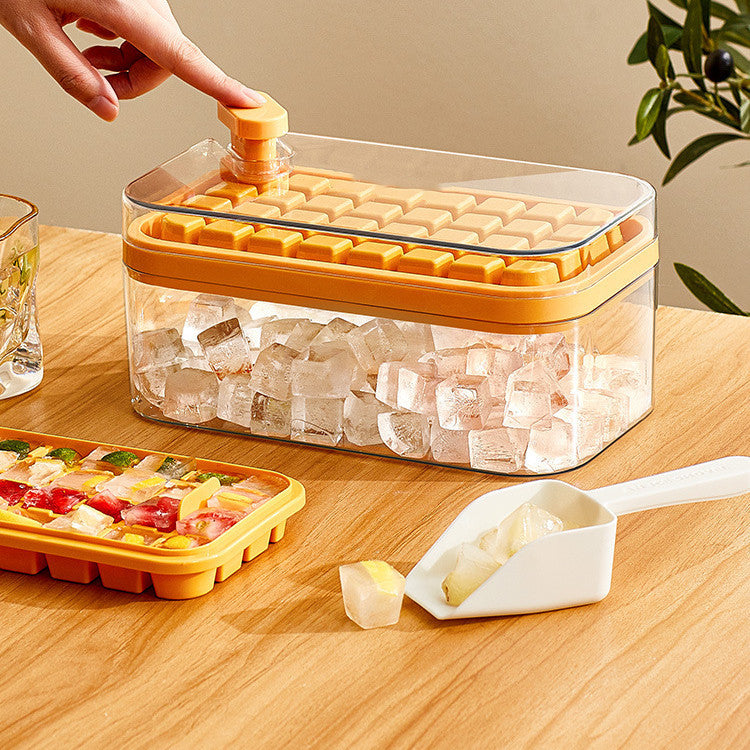 One-button Press Type Ice Mold Box Plastics Ice Cube Maker Ice Tray Mold With Storage Box With Lid Bar Kitchen Accessories One-button Press Type Ice Mold Box Plastics Ice Cube Maker Ice Tray Mold With Storage Box With Lid Bar Kitchen Accessories