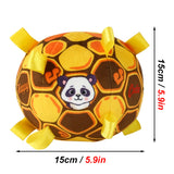 Interactive Ball Dog Toy For Aggressive Chewers Training Decompress Bite Resistant Plush Handle Dog Toys With Bells Pet Supplies