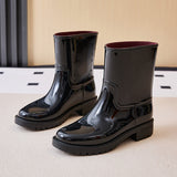Women's Mid-High Tube Fashion Waterproof Shoes