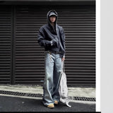 Мужская винтажная повседневная куртка-кардиган на молнии