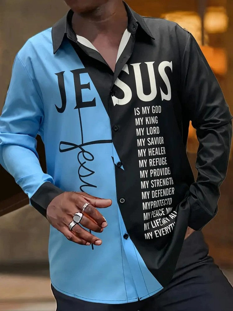 European And American Spring And Autumn Leisure Personalized Trendy Men Long Sleeve 3D Printed Shirt European And American Spring And Autumn Leisure Personalized Trendy Men Long Sleeve 3D Printed Shirt