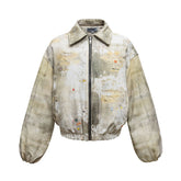 Men's American Style 3D Print Cotton Lining Jacket