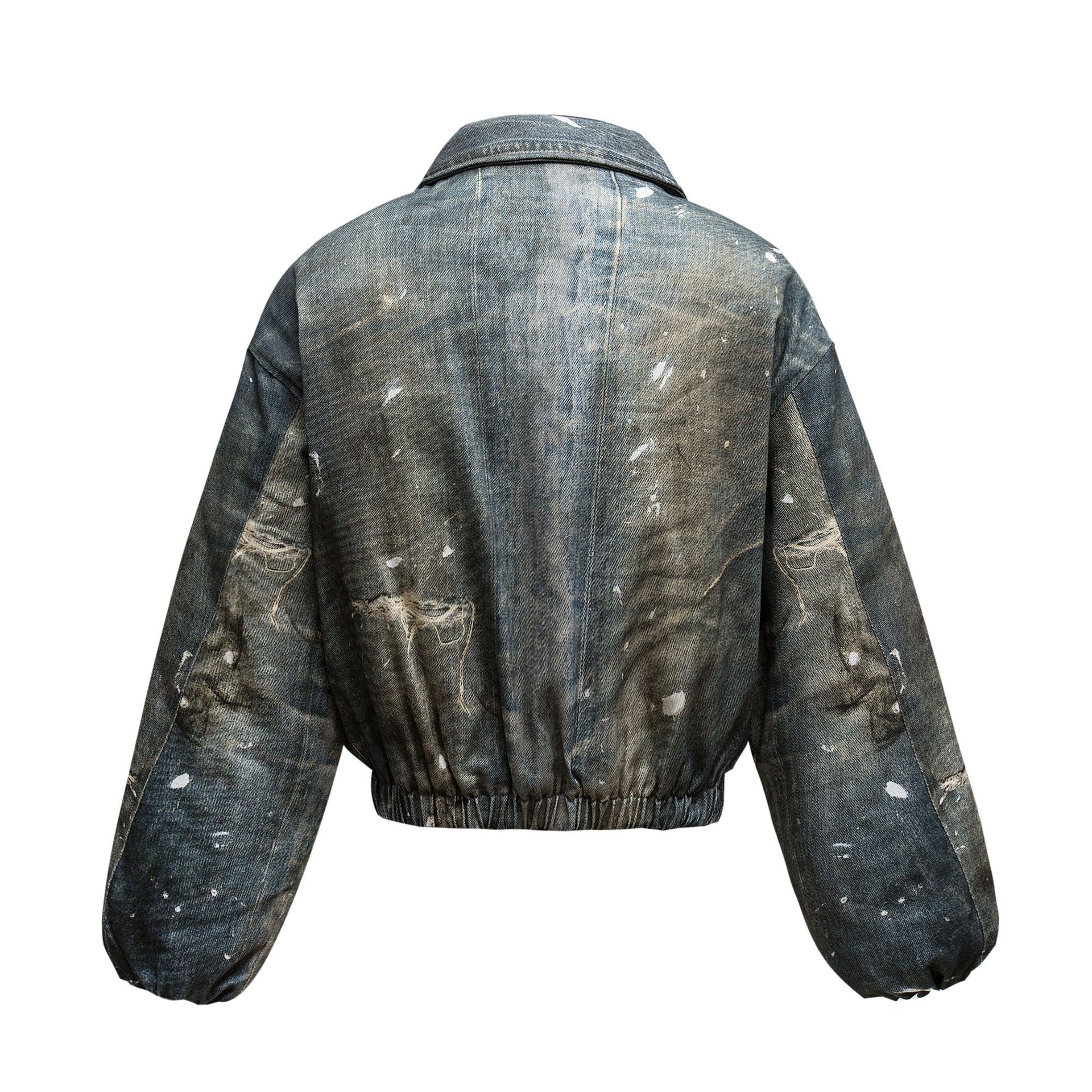 Мужская утепленная короткая и широкая куртка в американском стиле с хлопковой подкладкой Мужская утепленная короткая и широкая куртка в американском стиле с хлопковой подкладкой