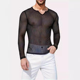 Fitness Breathable Mesh Shirt with Cut Out Bottom