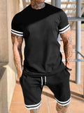 Men's Short-sleeved T-shirt Casual Shorts Two-piece Set