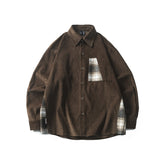 Corduroy Tailor Shirt Mens Vintage Shirt Coat