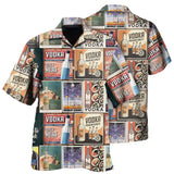Fashionable Summer Men's Casual Shirt With Bus Design